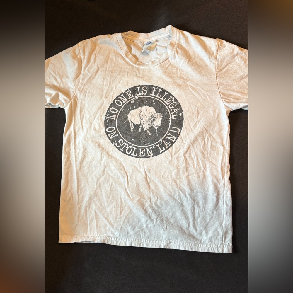 White Graphic T-Shirt with Bold Print